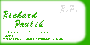 richard paulik business card